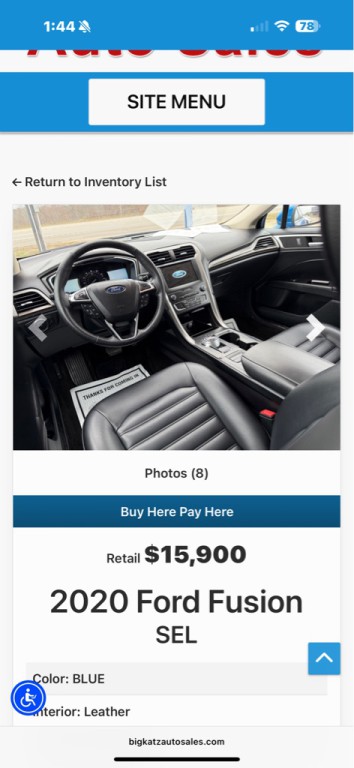 2020 Ford Fusion Image 5