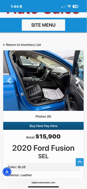 2020 Ford Fusion Image 7