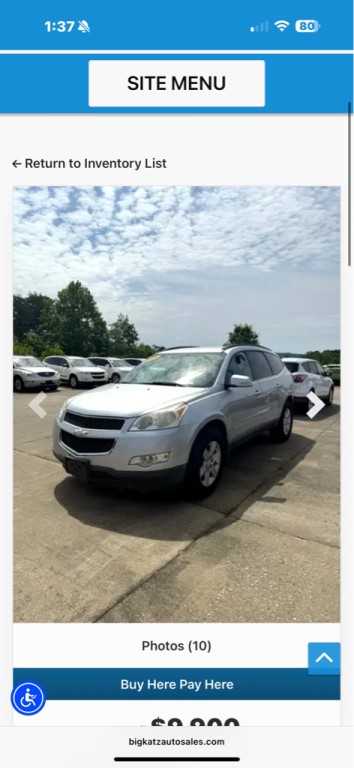 2012 Chevrolet Traverse Image 2