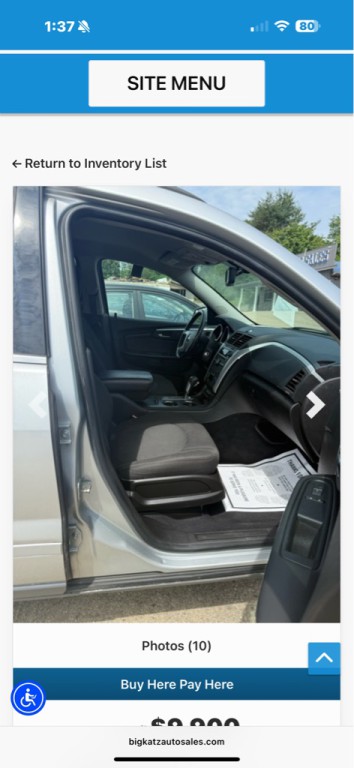 2012 Chevrolet Traverse Image 8