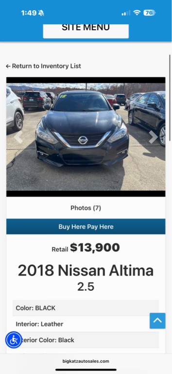 2018 Nissan Altima Image 1