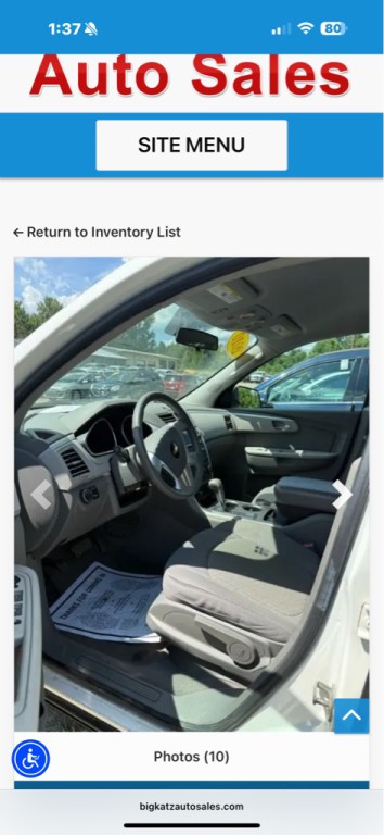 2010 Chevrolet Traverse Image 3