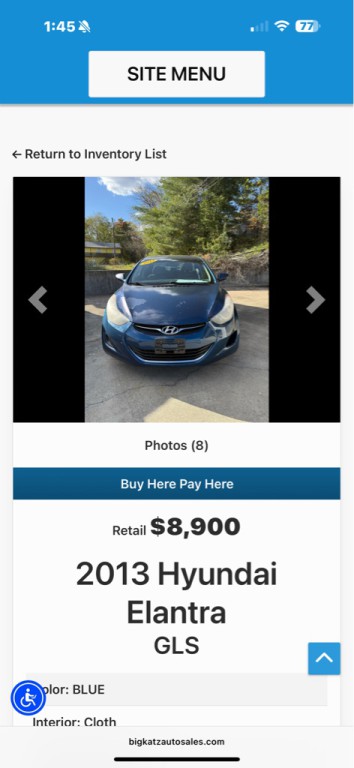2013 Hyundai Elantra Image 1