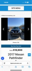 Image for 2017 Nissan Pathfinder S ID: 7106126