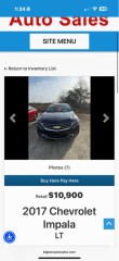 Image for 2017 Chevrolet Impala LT ID: 7205589