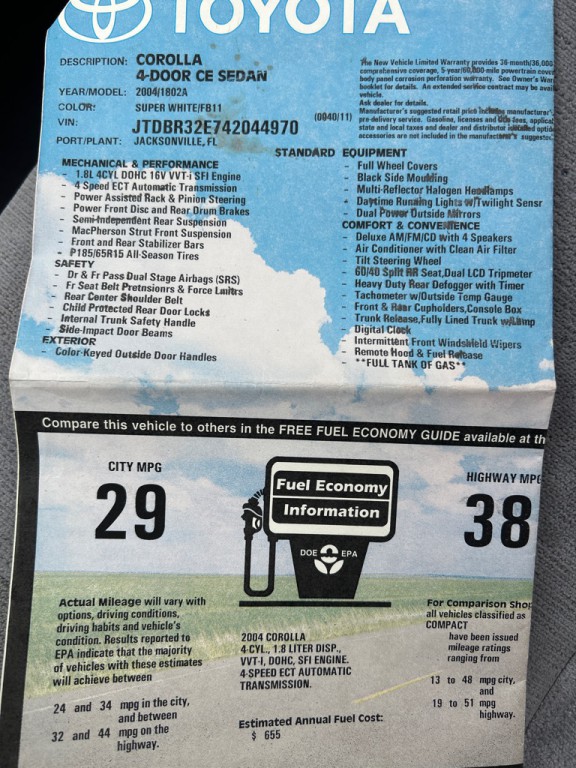 2004 Toyota Corolla Image 24