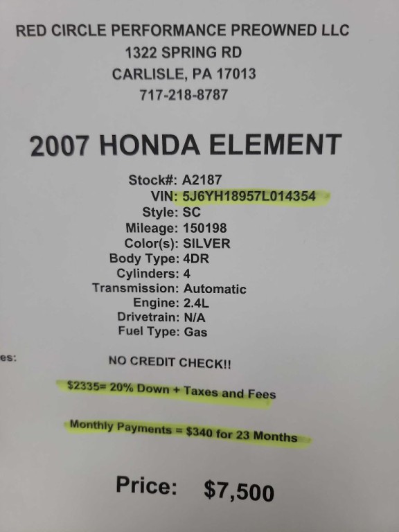 2007 Honda Element Image 7