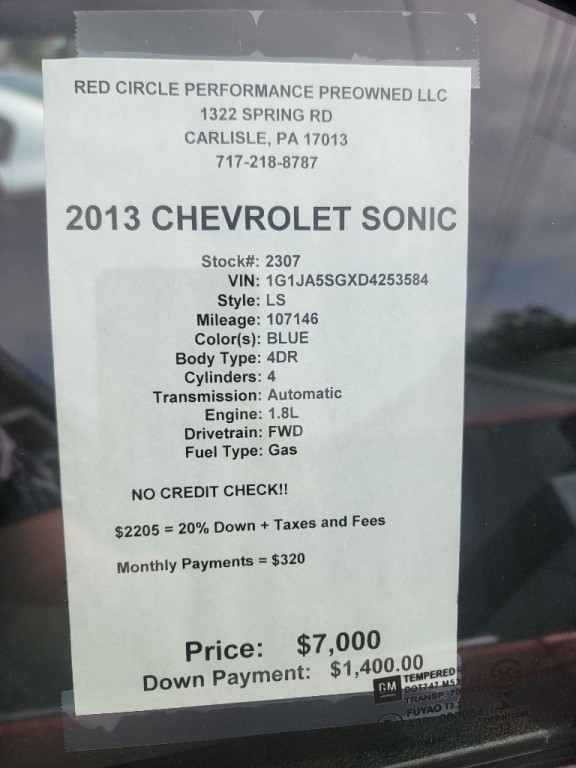 2013 Chevrolet Sonic Image 11