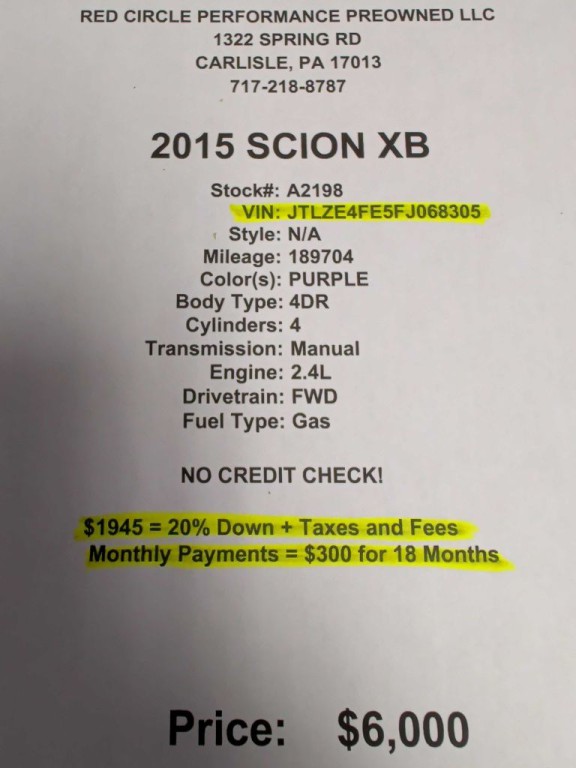 2015 Scion xB Image 12