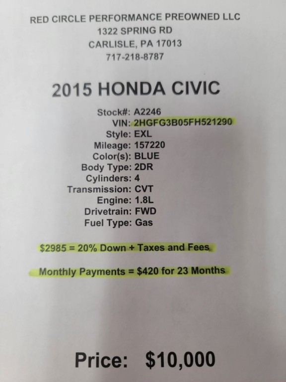 2015 Honda Civic Image 14