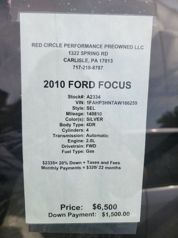 2010 Ford Focus Image 12