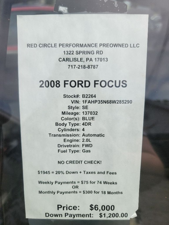 2008 Ford Focus Image 11