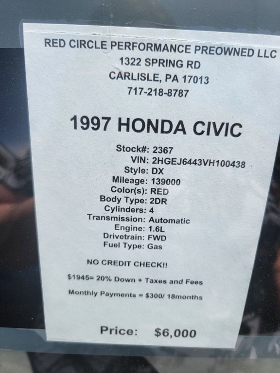 1997 Honda Civic Image 10