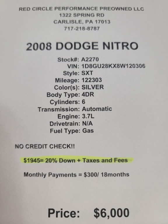 2008 Dodge Nitro Image 13