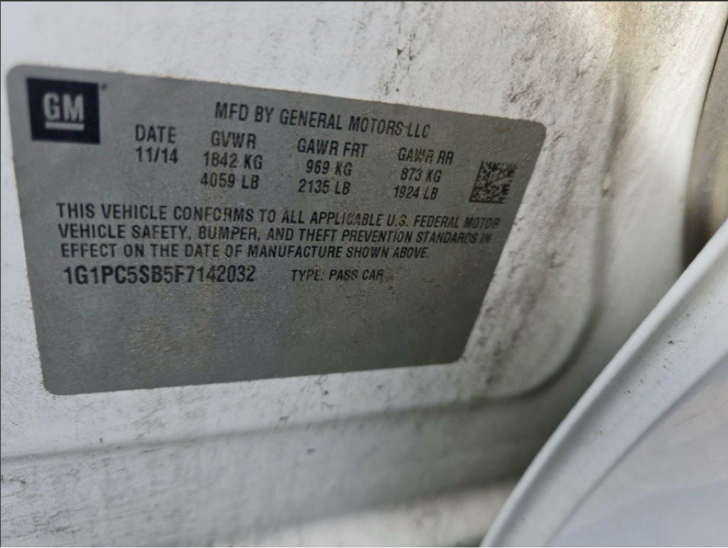 2015 Chevrolet Cruze Image 17