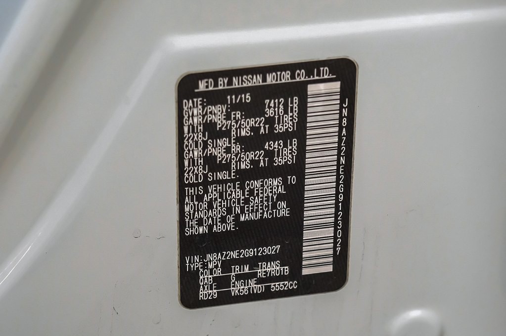 2016 INFINITI QX80 Image 65