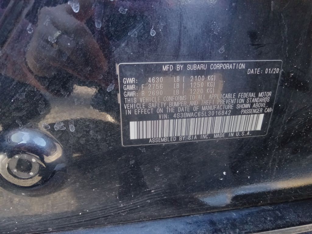 2020 Subaru Legacy Image 3