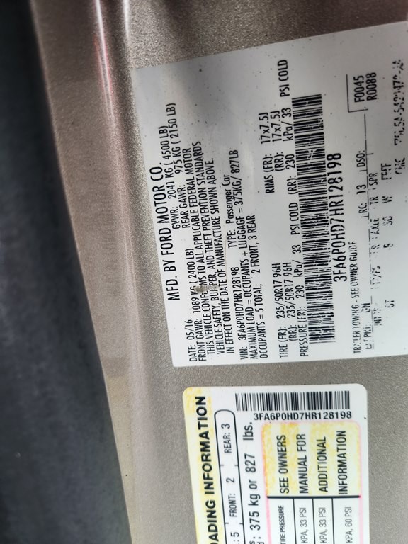 2017 Ford Fusion Image 18