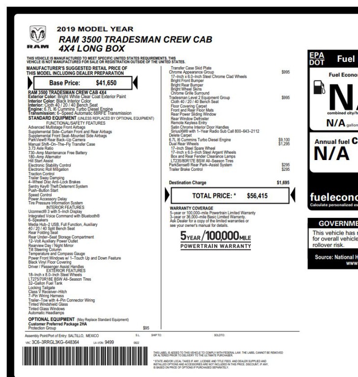 2019 RAM 3500 Image 17