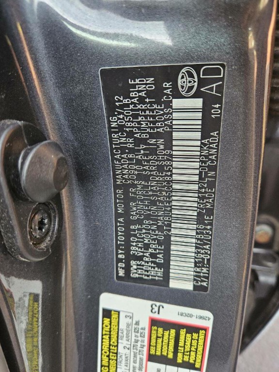 2012 Toyota Corolla Image 15