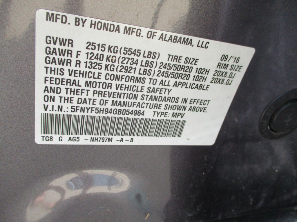 2016 Honda Pilot Image 10