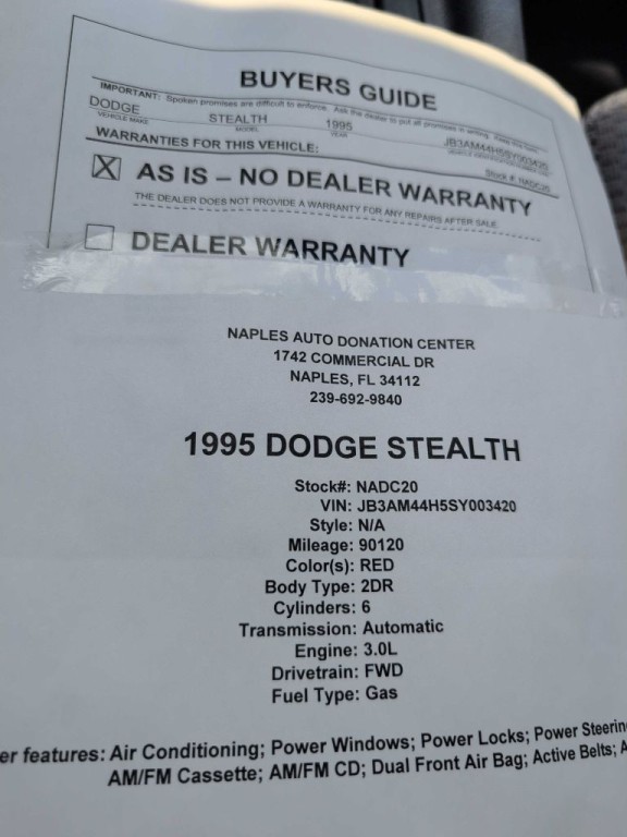 1995 Dodge Stealth Image 8