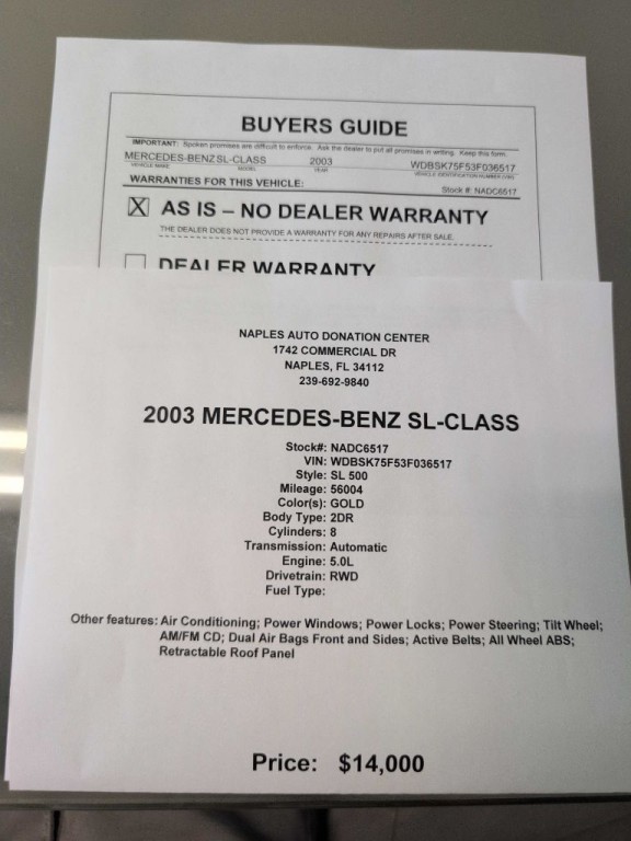 2003 Mercedes-Benz SL-Class Image 10