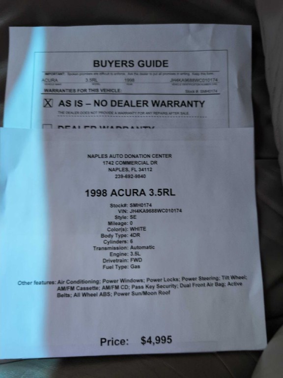 1998 Acura RL Image 11