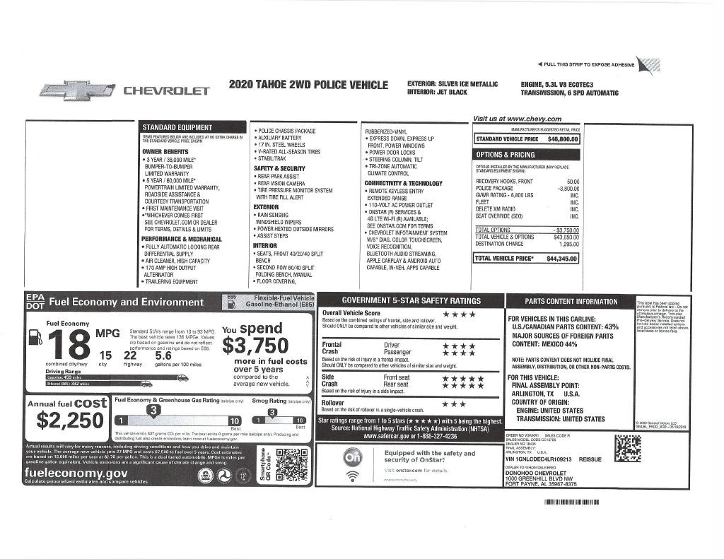 2020 Chevrolet Tahoe Image 13