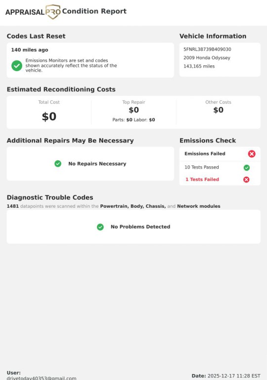 2009 Honda Odyssey Image 9