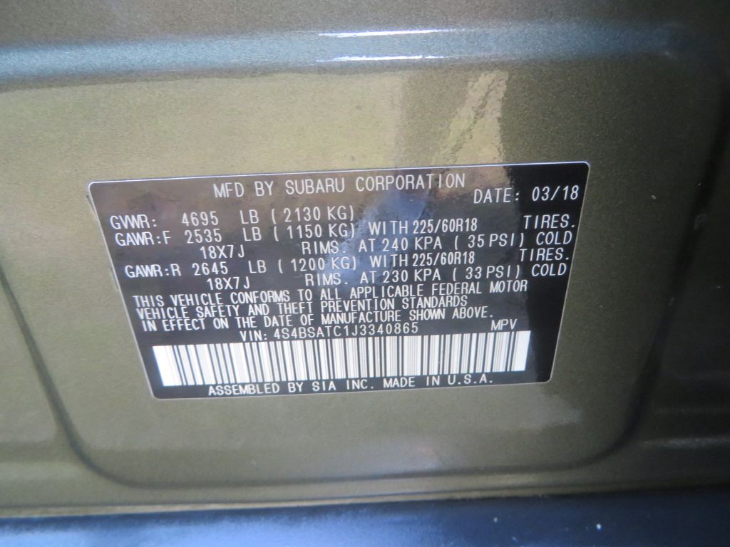 2018 Subaru Outback Image 35