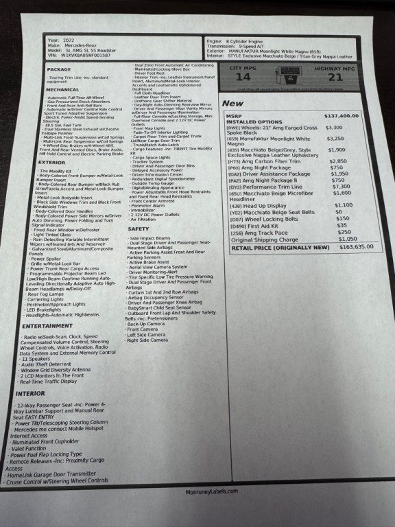 2022 Mercedes-Benz SL-Class Image 8