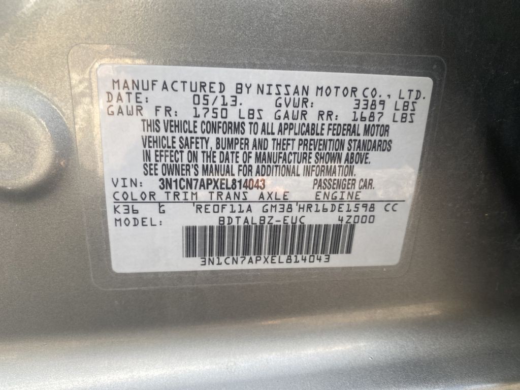 2014 Nissan Versa Image 15