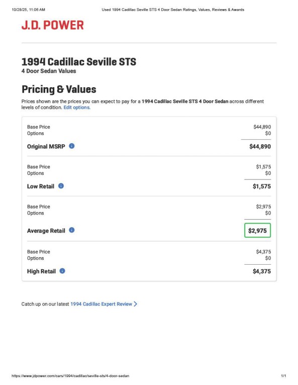1994 Cadillac Seville Image 12