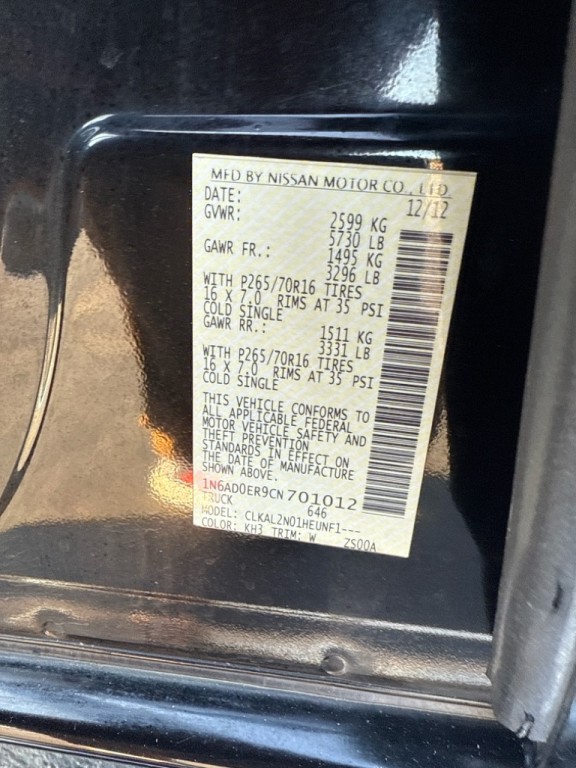 2012 Nissan Frontier Image 20