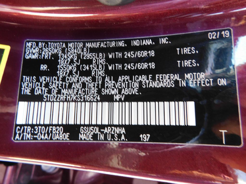 2019 Toyota Highlander Image 20