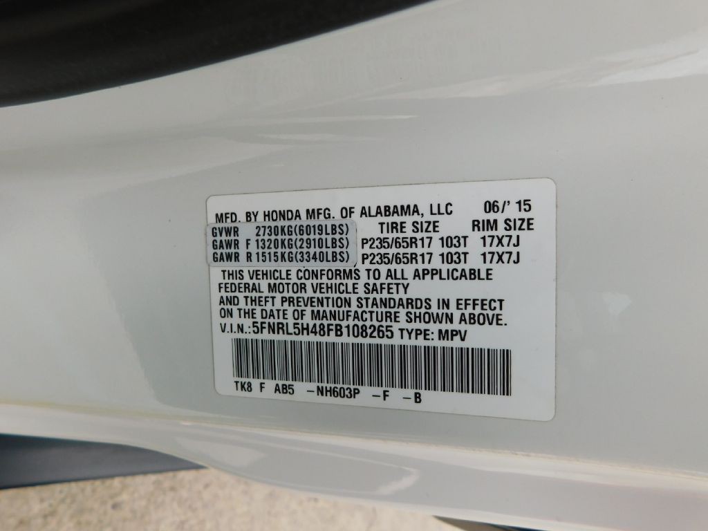 2015 Honda Odyssey Image 15