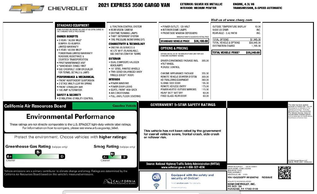 2021 Chevrolet Express Image 2