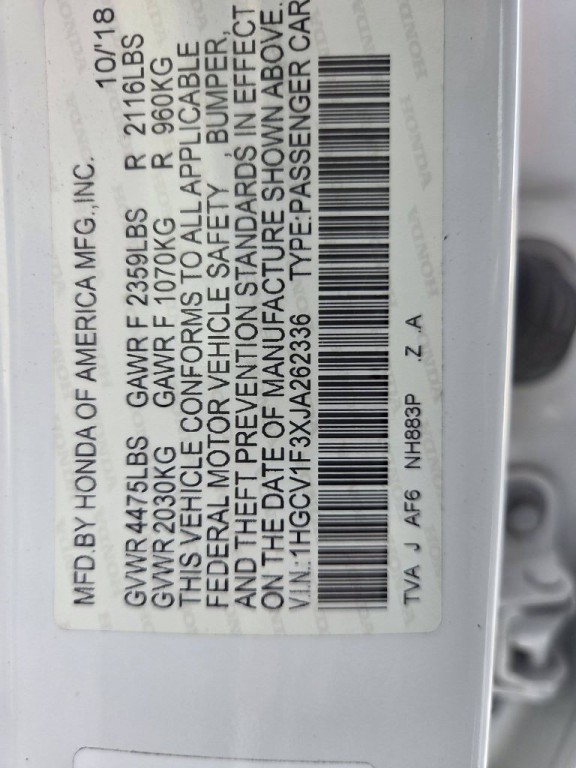 2018 Honda Accord Image 23