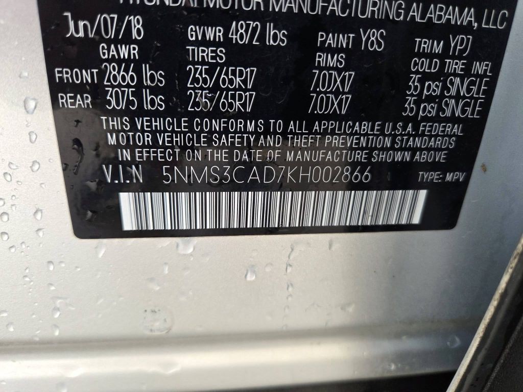 2019 Hyundai Santa Fe Image 22