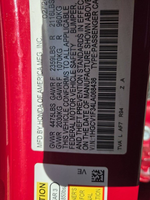 2020 Honda Accord Image 25