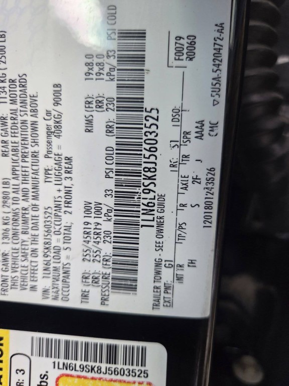 2018 Lincoln Continental Image 22