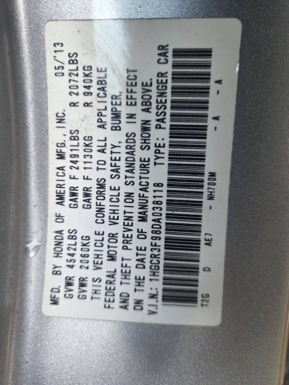 2013 Honda Accord Image 16