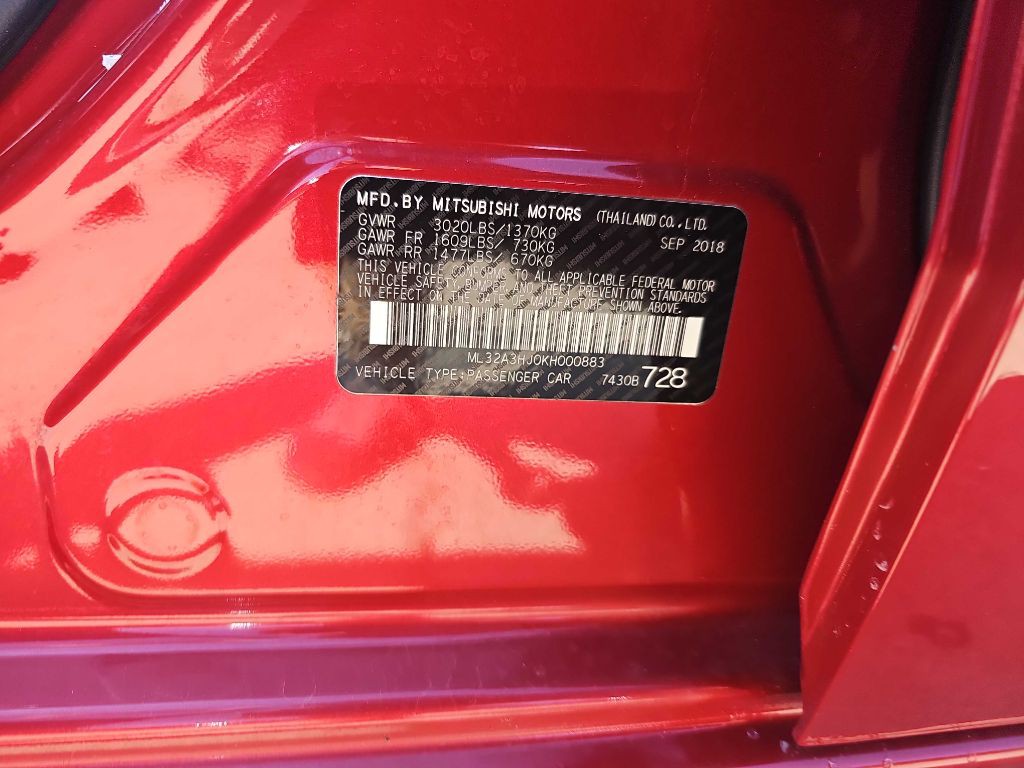 2019 Mitsubishi Mirage Image 34