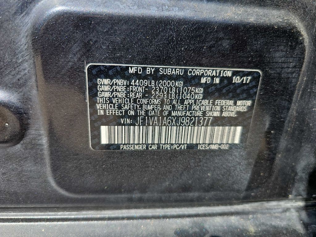 2018 Subaru WRX Image 42