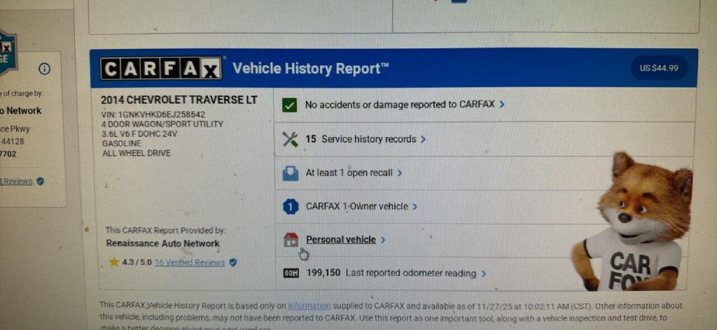 2014 Chevrolet Traverse Image 10