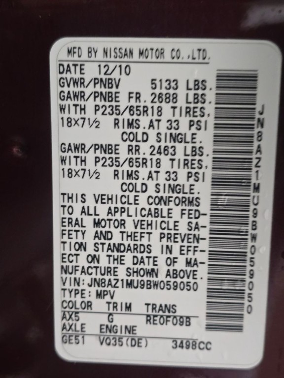 2011 Nissan Murano Image 23