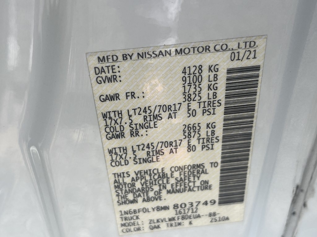 2021 Nissan NV Image 30