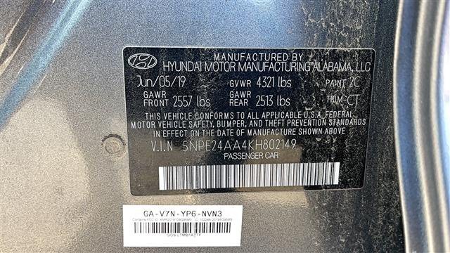 2019 Hyundai Sonata Image 11