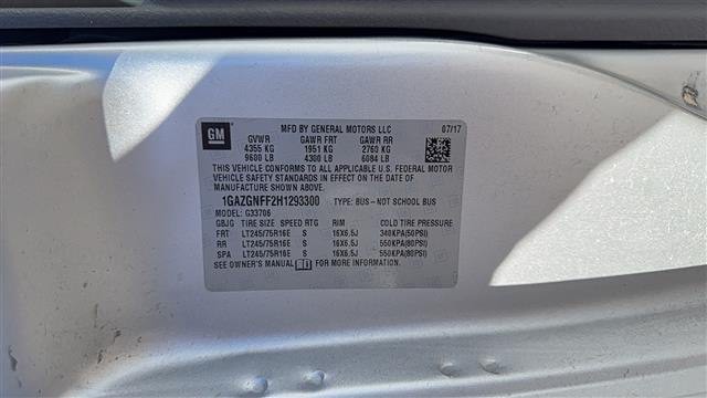 2017 Chevrolet Express Image 10
